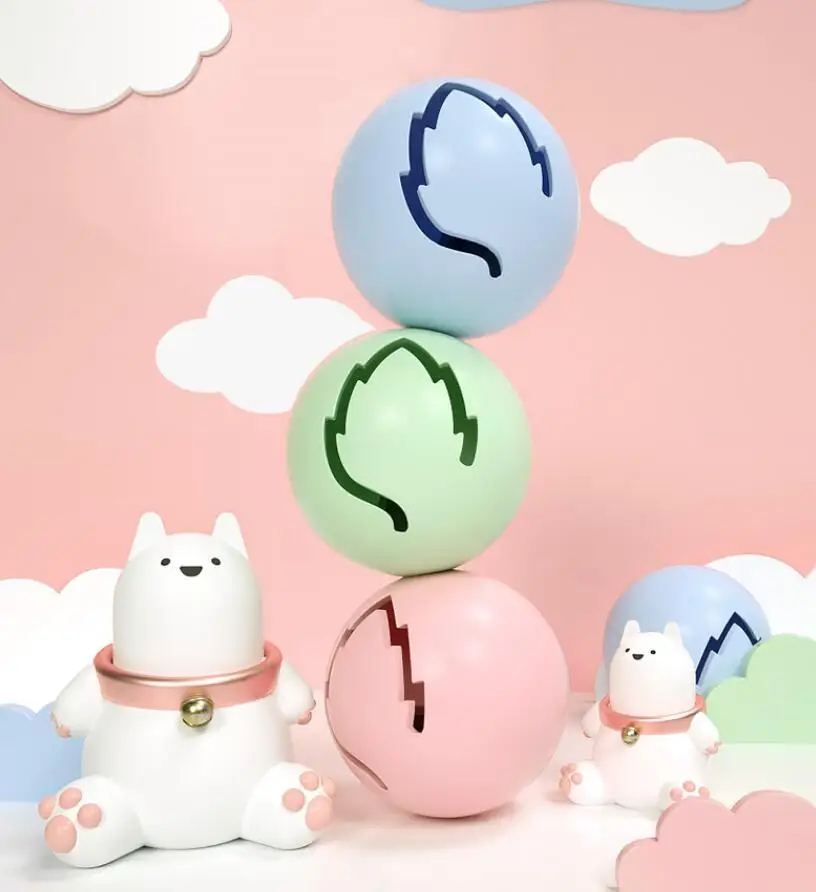 Кошка игрушка для кота мяч для малых котенка забавные интерактивные глаза привлекают красочные светящийся шар с колокольчиком ПЭТ Алмазная вышивка "Кошки Играют" игрушки