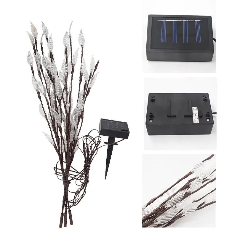 

Run Sheng New Style Solar Leaves Lawn Lamp Dragged Three Branch Garden Garden Lamp String New Style