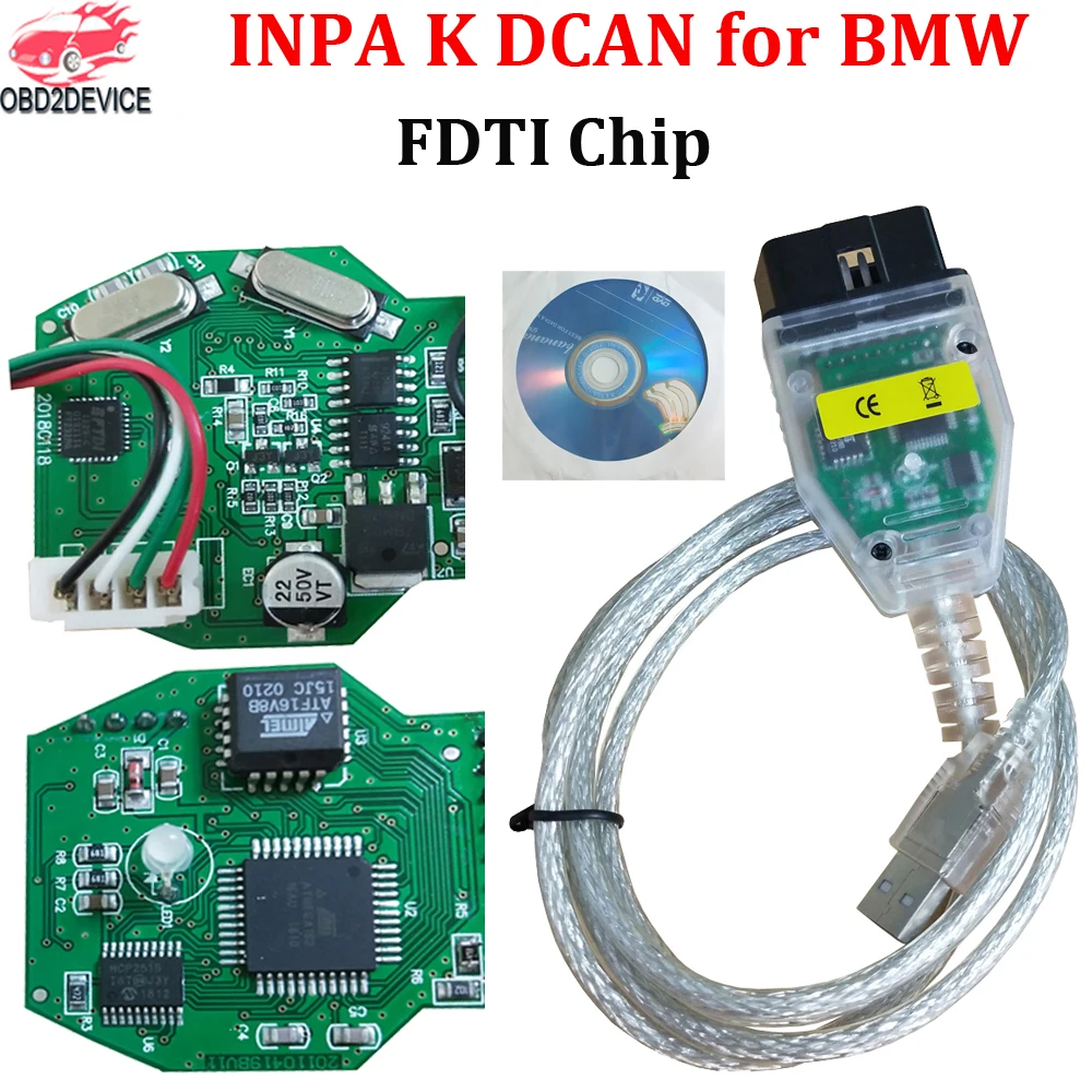 

Best Quality ForBMW INPA K DCAN FTDI Chip OBDII Diagnostic tool For BMW OBD2 Scanner INPA K CAN USB Interface