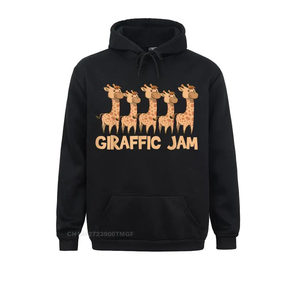 Giraffe Giraffic Jam Funny Pun Cute T-Shirt__21064 Women's Prevailing Hoodies Father Day Sweatshirts Printed Long Sleeve Sportswears Giraffe Giraffic Jam Funny Pun Cute T-Shirt__21064black