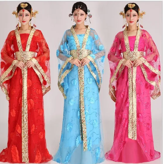 Hanfu китайское древнее платье Принцесса Фея Династия Тан Ву Мэй нианг Косплей