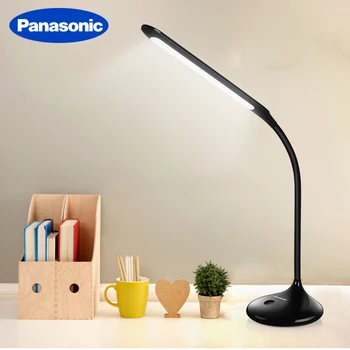 

Panasonic Bendable Led Table Lamp Children Reading Student Touch Control Switch Dimming Charging LED Pink White Black Desk Light