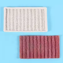 

Silicone Mold Safe Clear Texture Easy Demoulding Wool Knitting DIY Cake Decoration Fondant Mold for Baking