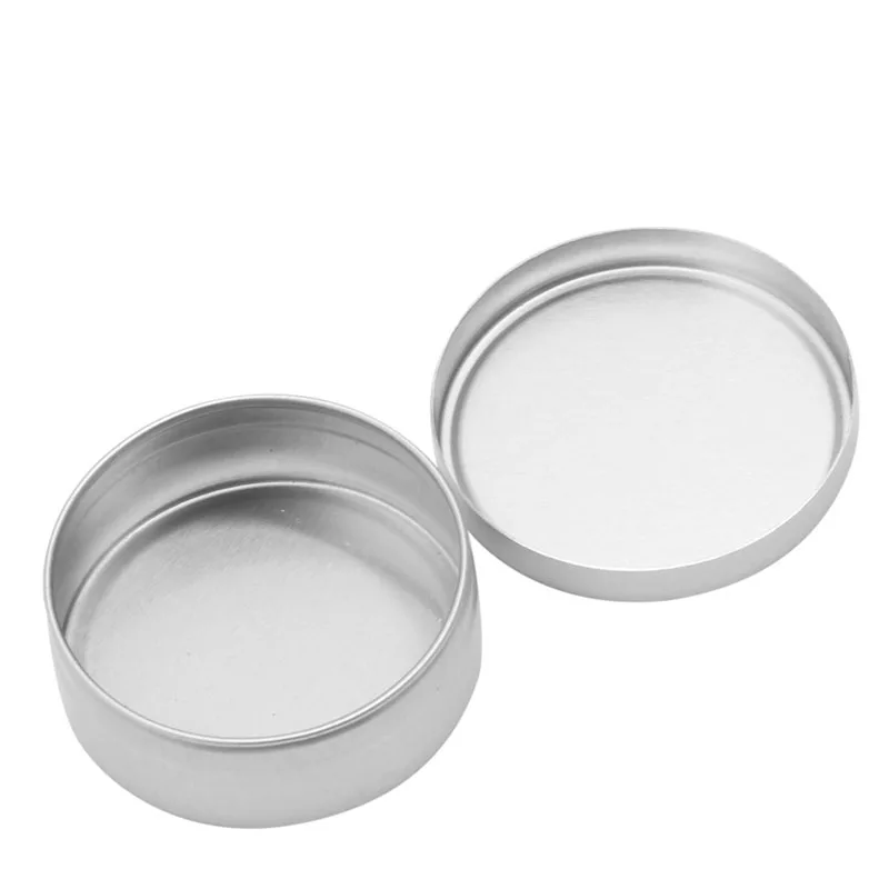 

30ml Aluminium Empty Cosmetic Pot Jar Tin Container Silver Screw Lid Box E65F