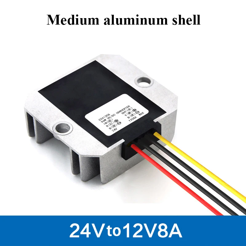 M 24V TO 12V 8A 24 В до 12 В 1A 2A 3A 6A 8A 10A 12A 15A 20A 30A DC преобразователь понижающий 24 В до 12 В регулятор напряжения для автомобилей на солнечной батарее - Цвет: M 24V TO 12V 8A