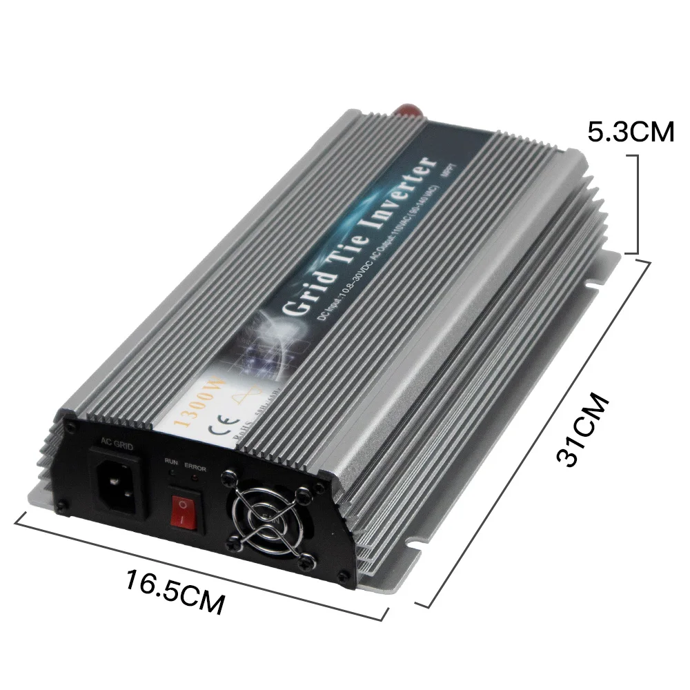 GTI 1000W 1300W PV солнечный Grid Tie инвертор MPPT 18V 36V DC домашний микро чистая синусоидальная