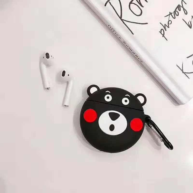 Роскошный 3D Мягкий силиконовый чехол для Airpods милый HELLO-KITTY мультфильм прекрасный подарок для Airpods1 2 bluetooth наушники чехол с кольцом - Цвет: 13