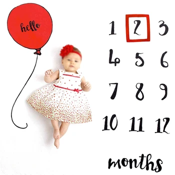 

Wrap Newborn Baby Blanket Large Warm Durable Unisex Soft Monthly Multifunction Thick Receiving Photography Props Milestone