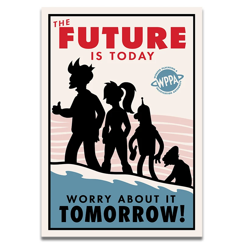 Futurama мультфильм аниме Шелковый плакат настенный художественный принт Живопись 12x18 24x36 дюймов украшения обои с рисунком Декор для гостиной