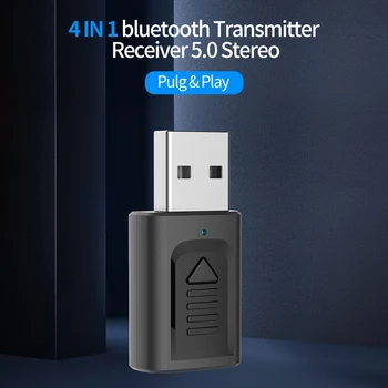 

New 4in1 Bluetooth 5.0 Audio Receiver Transmitter Mini Stereo Bluetooth 3.5mm Aux Cable For TV Computer Car Kit Wireless Adapter
