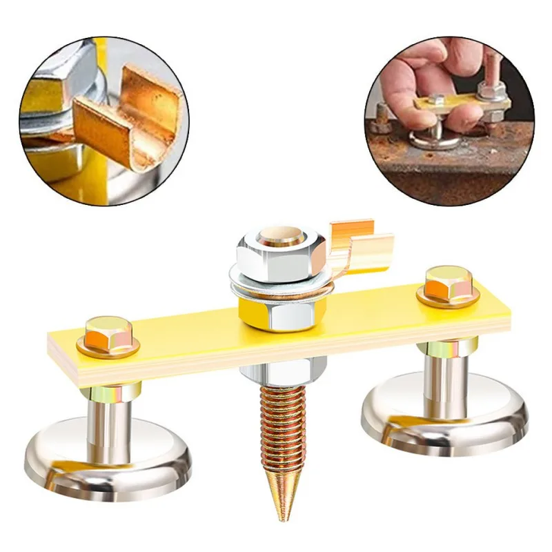 

Set of 2 Welding Magnet Head Copper Tail Welding Stability Magnetic Welding Support Accessories Supplies