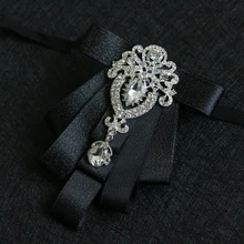 I-Remiel алмазные Многослойные ленты галстук-бабочка мужской воротник костюм рубашка Жениха Лучший человек британский стиль галстук-бабочка одежда и аксессуары