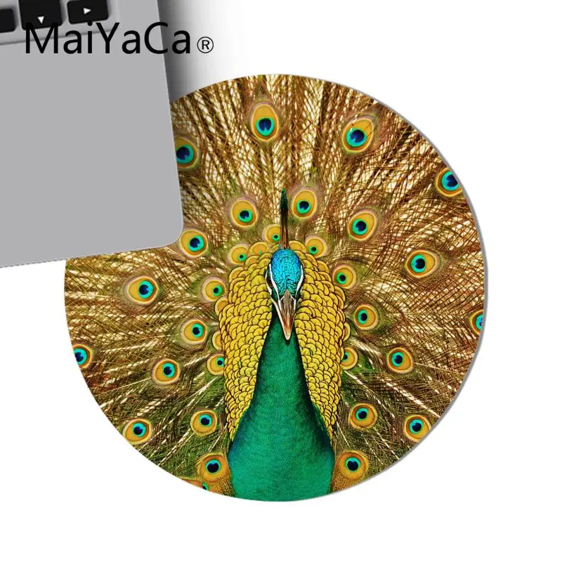 MaiYaCa удивительный павлиньи перья маленький круглый коврик для мыши компьютерный коврик игровая мышь подкладка для коврика для ПК ноутбук для геймеров