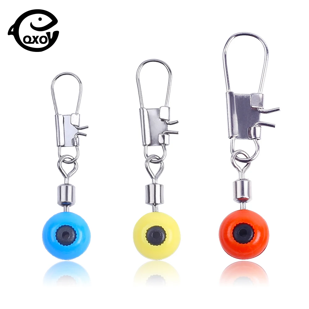 QXO 20Pcs Plastic And Stainless Steel Space Bean Reinforced Connection Fish Tackle Goods For Fishing Accessories