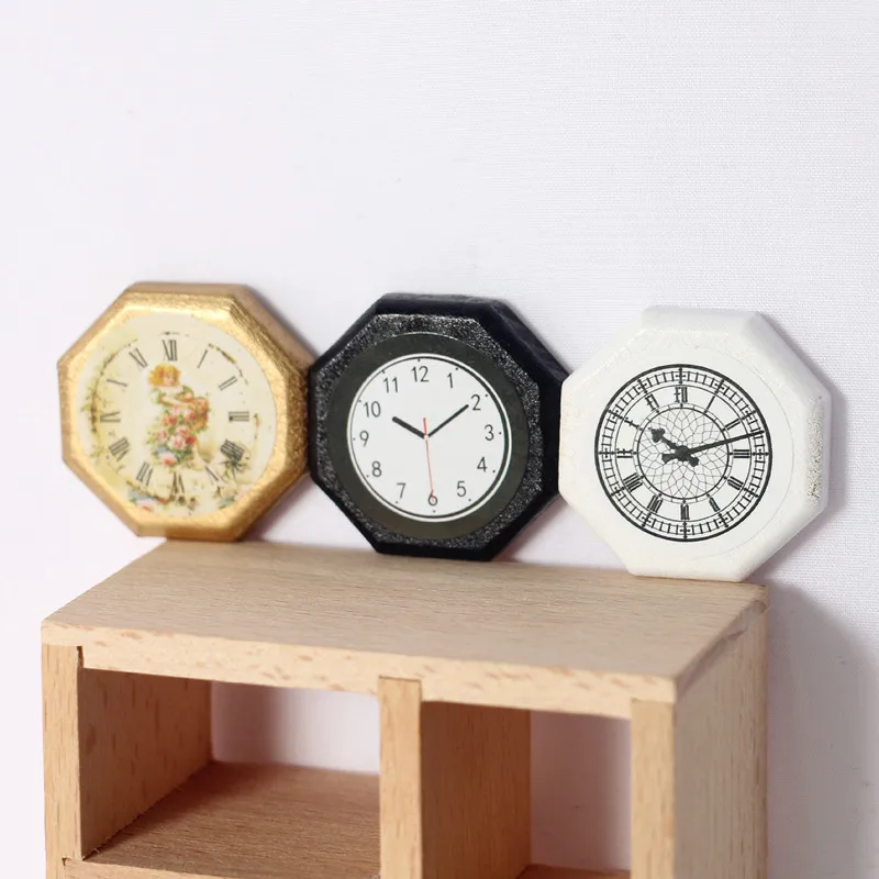 Doll House Clock Wall Clock Miniature Model Accessories Living Room Decoration Simulation Mini Household Items Shooting props clock living room embossed wall clock creative fashion wall clocks art new chinese home special decoration clock chinese style