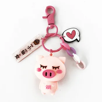 

New Cartoon Cute Pink Pig Keychain Pendant Car Key Ornament Backpack Camera Pendant Fashion Men And Women Jewelry Birthday Gift