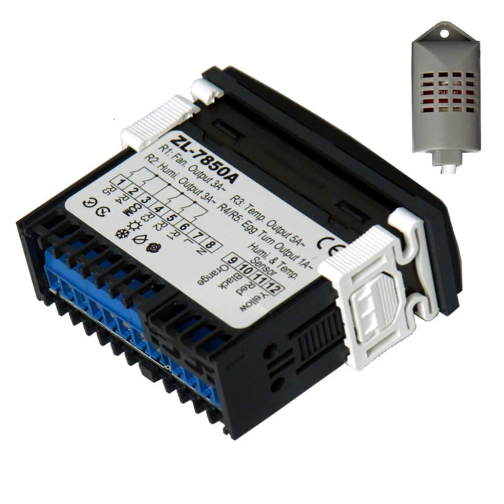 

Embedded Digital Small Easy Install ABS Incubator Controller Timer Temperature Humidity Multifunctional Heat Cool Dual Display