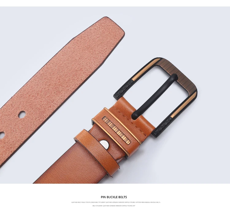 comfort click belt 2021 New Styles Man Belt Fashion Designed High Quality Trendy PU Leather Pin Buckle Strap Fancy for Cowboy Jeans fish belt