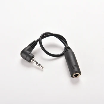 

2.5mm Right Angle Male Plug to 3.5mm Female Jack Stereo AUX Audio TRS DC Power Adapter Converter Cable 15.5CM Length