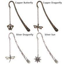 8 типов Закладка-перо светящаяся флуоресцентная Ретро металлическая Сова КИТ хвост канцелярские товары школьные принадлежности подарок красивый