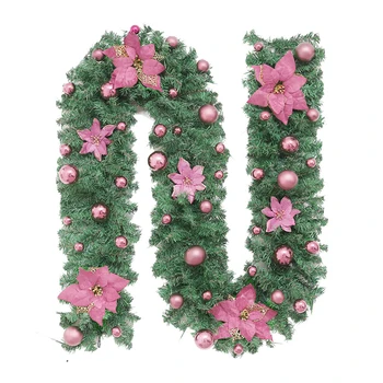 

2.7M Artificial Christmas Garland Wreath LED Lights Rattan Pine Tree Hanging Ornament Party Wedding Home New Year Navidad Decor