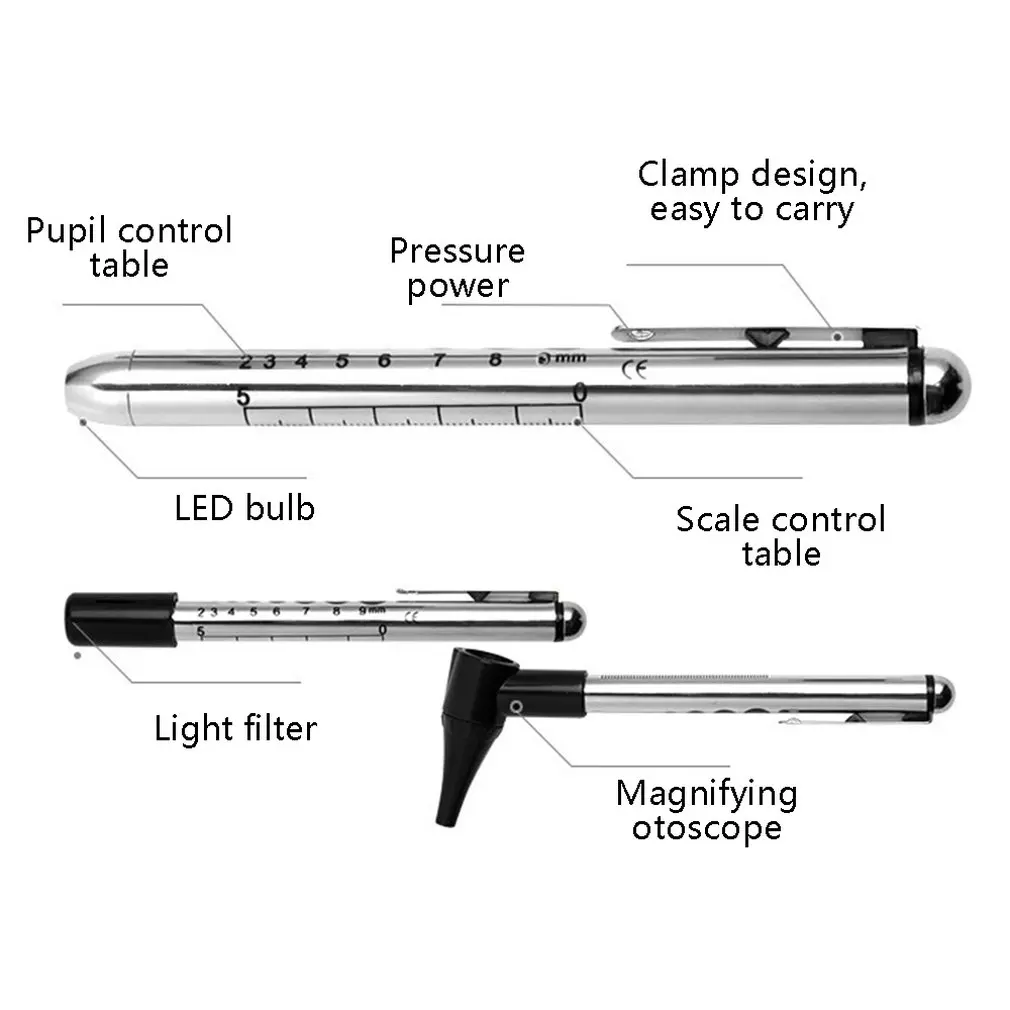 Otoscope набор волоконно оптический офтальмоскоп светодиодный диагностический
