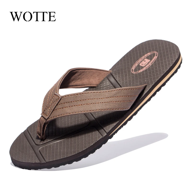 WOTTE-Chanclas de verano para hombre, sandalias informales de al aire libre, zapatillas ligeras, talla grande - AliExpress Calzado