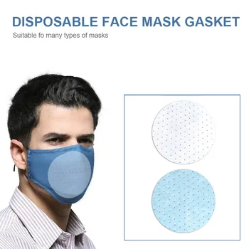 

10pcs Universal Disposable Mask Gasket Filters Cotton Core Replaceable Square and Round Optional Face Masks Gaskets