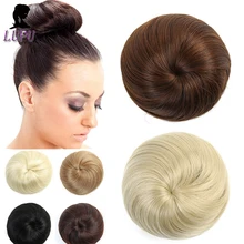 LUPU черные коричневые волосы шиньон синтетический пончик ролик булочки шиньон термостойкие волокна поддельные волосы для женщин