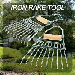 Grands râteaux à main, outils de raclage d'herbe, jardin, cour, ferronnerie, outils de raclage, chutes de feuilles en plein air, outils de nettoyage, cadeau de noël 
