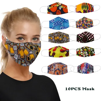 

Outdoor 5pc Print Cute Pattern Mouth Masks for Protection Face Mask Washable Earloop Breathable And Soft Reusable Face Mask D