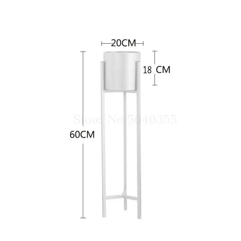 Nordic кованого железа Цветочная полка Золотой светильник роскошный Европейский балкон гостиная комнатный напольный металлический цветочный горшок стеллаж для выставки товаров - Цвет: 60cm