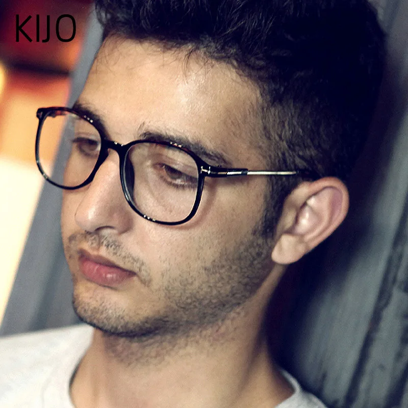 

2020 retro large oversized frame round transparent frame handsome glasses ladies men transparent glasses