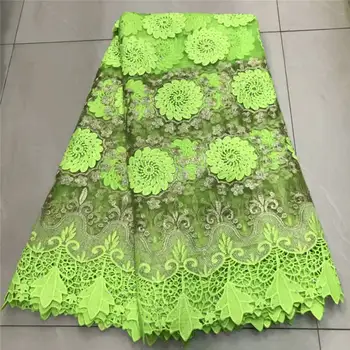 

2020 Latest French Net Lace Fabric Nigerian Embroidered African Lace Fabric Stone High Quality For Wedding Dress