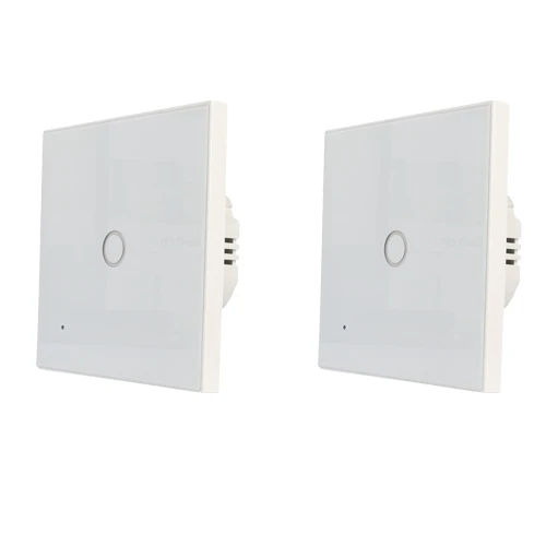 WIFI-1CH-2PCS НЕО Coolcam 5A Wifi 1CH настенный светильник переключатель стеклянная панель сенсорная работа с Alexa Google Home IFTTT - Цвет: WIFI-1CH-2PCS