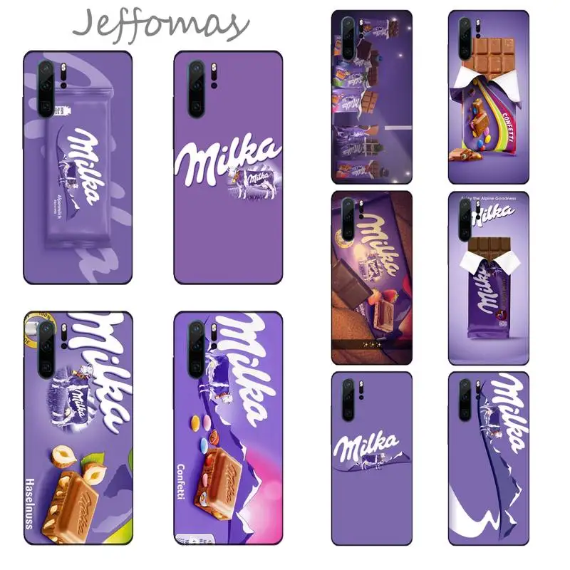 

Chocolate Milka Phone Case For Huawei Mate 9 10 20 Pro lite 20x nova 3e P10 plus P20 Pro Honor10 lite