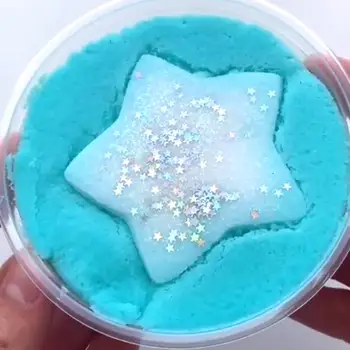 

DIY Stars Brushed Slime Cotton Mud Plasticine Sludge Kids Adults Squeeze Toy Stimulate creativity exercise practical ability toy