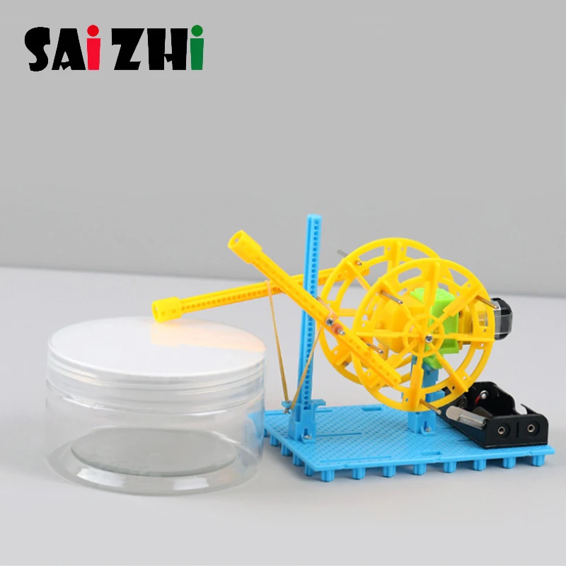 Saizhi Diy Детский драпировщик робот научная модель для творчества Веселая DIY