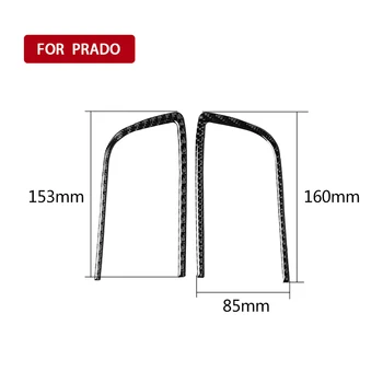 

For Toyota Prado FJ150 FJ 150 2003-2009 Headlight trim sticker Decal Decor Black Car Carbon Fiber