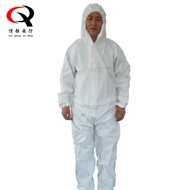 

Disposable Dustproof Laboratory Isolation Paint Spraying Food Health 63G Nonwoven Fabric One-piece Hooded Labor Safety Dustproof