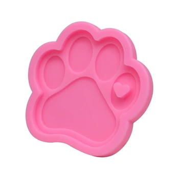 

Crystal Epoxy Resin Mold Bear Paw Keychain Casting Silicone Mould DIY Craft Tool Q81D