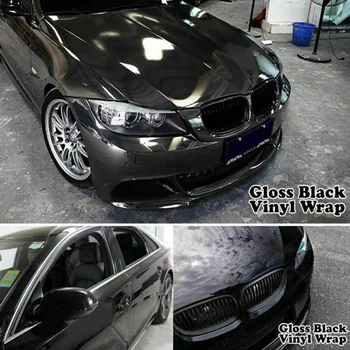 

Auto Glossy Gloss Black Vinyl Wrap Film Car Sticker Decals With Air Bubble Free