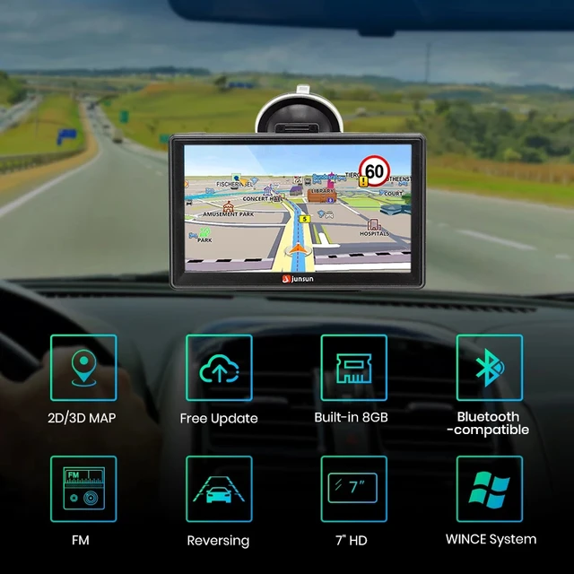 2023 GPS Map Navigation Support D100 Car GPS Navigation Coverage  Europe/Russia/Spain/France/North America/South America/Australi