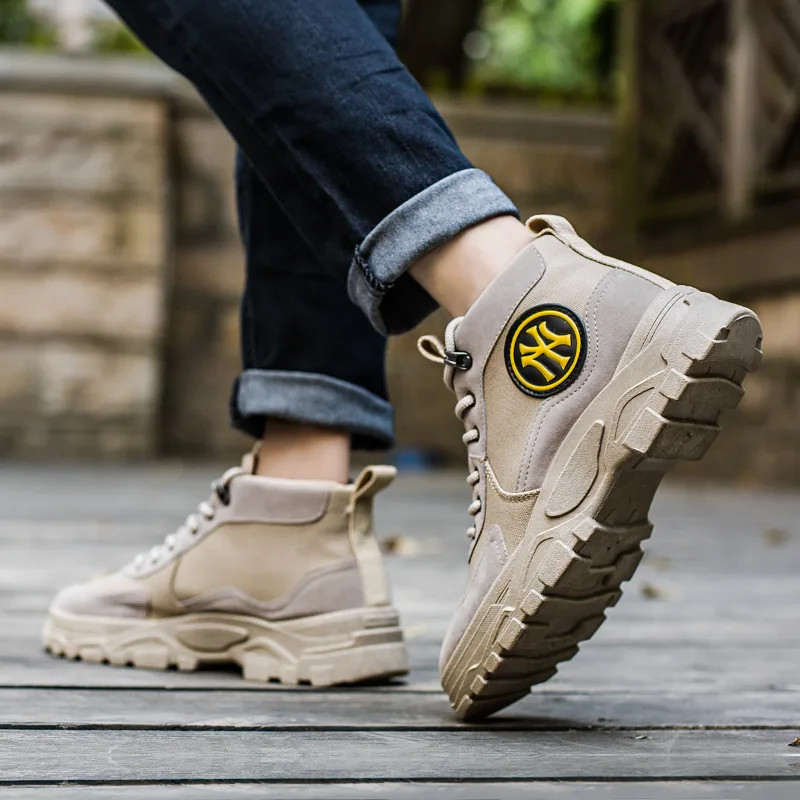 

2020 Autumn And Winter New Style Hight-top Martin Boots Casual Worker Boot Korean-style Trend England Men's Shoes