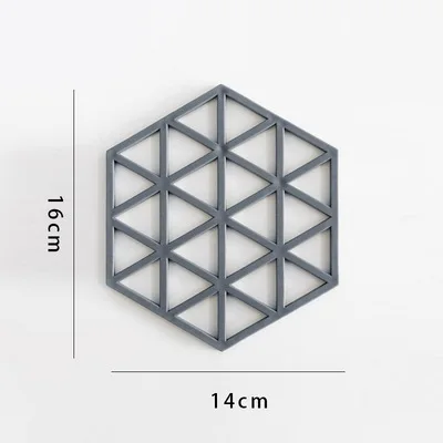 Геометрический силиконовый коврик для стола, коврик для миска для духовки, термостойкий коврик, нескользящий коврик для выпечки - Цвет: Gray triangles - S