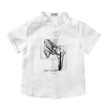 

ABCKIDS Summer Kids Boy Shirt Shirt Baby casual shirt Children Casual Ink Painting Print Blouse Short Sleeve Shirt
