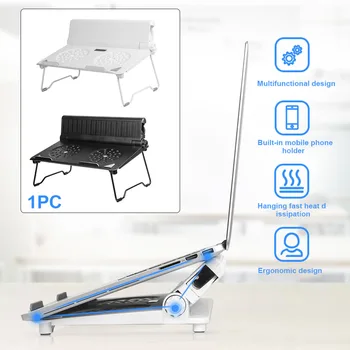 

ABS Laptop Stand Ergonomic Riser With Heat Vent Desk Reduce Fatigue Hands Free Portable Foldable Angle Adjustable Home Office