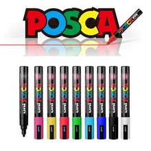 3 шт./партия Mitsubishi Uni Posca PC-5M маркер-средний Tip-1.8mm-2.5mm 17 цветов художественные маркеры офисные школьные принадлежности