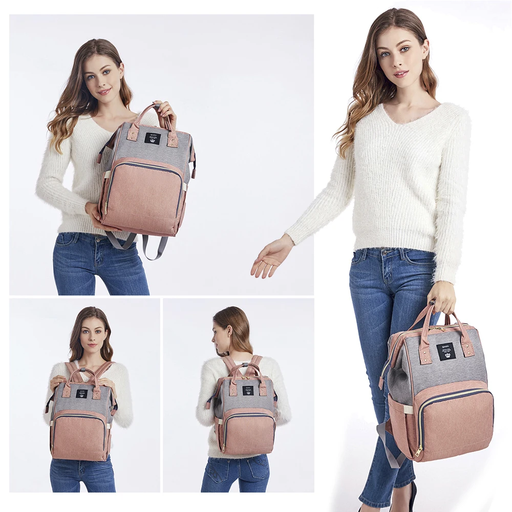 Baby Diaper Bag Backpack Mummy Large Capacity Nappy Pouch Mom Baby Waterproof Outdoor Travel Diaper Pouchs For Baby Care (2)