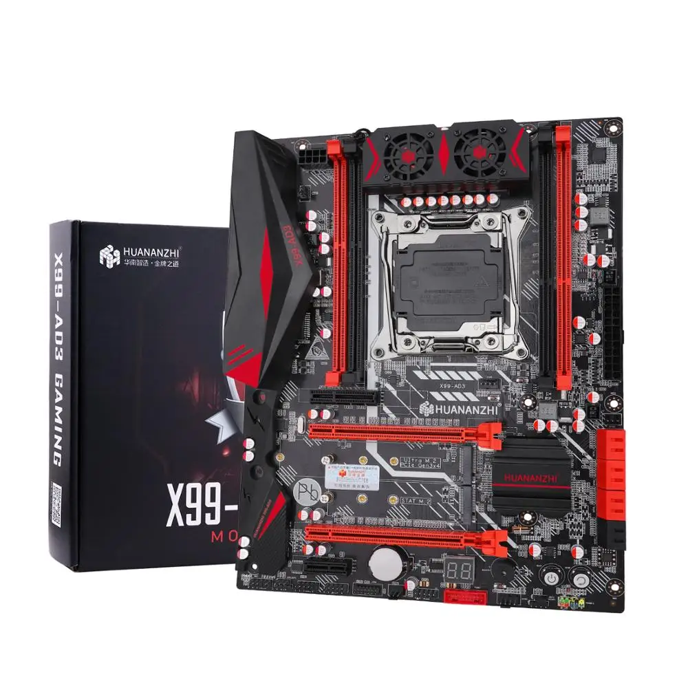 HUANANZHI X99 LGA2011 3 Dual M.2 материнская плата со слотом с процессором Xeon E5 2678 V3 SR20Z 12 ядер 24